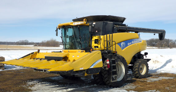 Seller & buyer map New Holland combine sold at online Ritchie Bros. auction