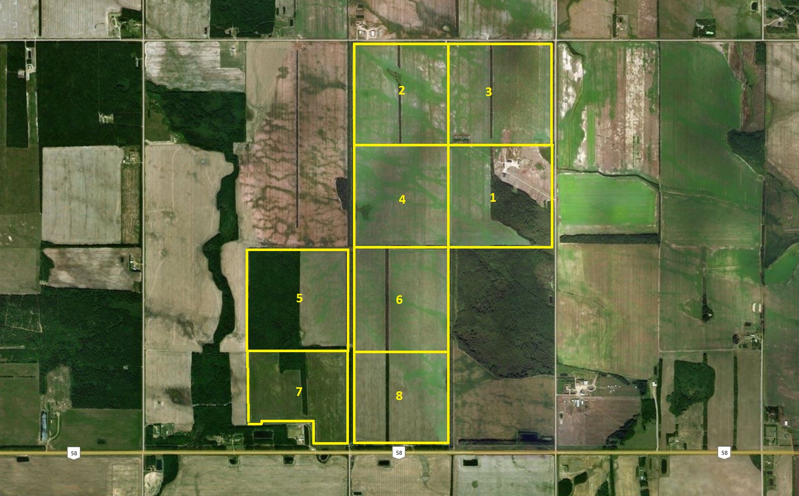 Home quarter and (7) quarters of farmland for sale in High Level, AB