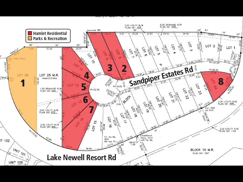Lake lots and a storage lot for sale at Lake Newell, AB Ritchie Bros