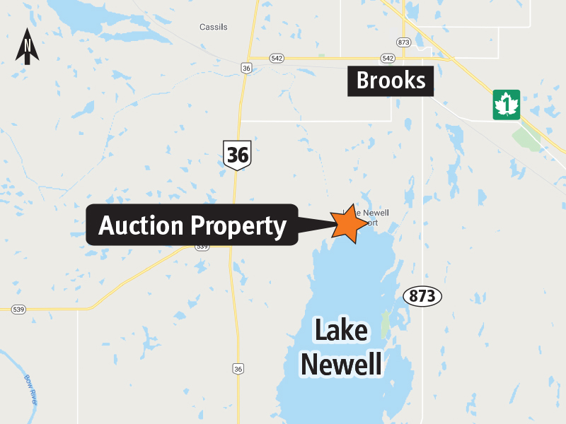 Lake lots and a storage lot for sale at Lake Newell, AB Ritchie Bros