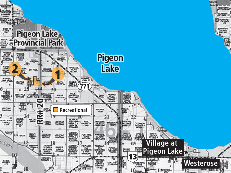 RV park and home parcel for sale at Pigeon Lake, AB Ritchie Bros